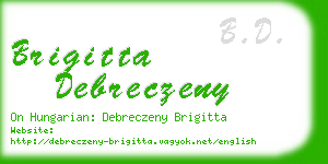 brigitta debreczeny business card